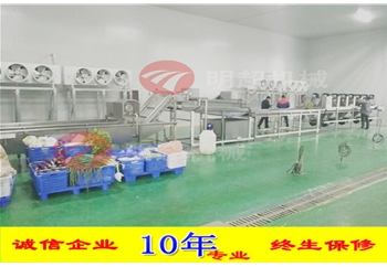 貴州政府項目凈菜加工生產(chǎn)線安裝完畢